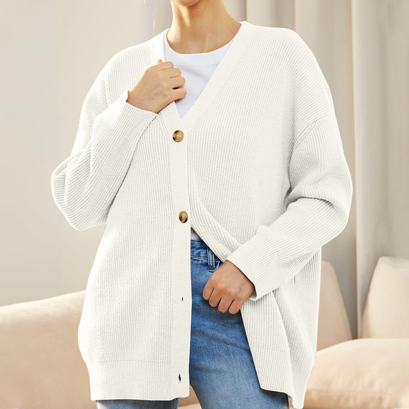 Pull Uni Col V En Maille
