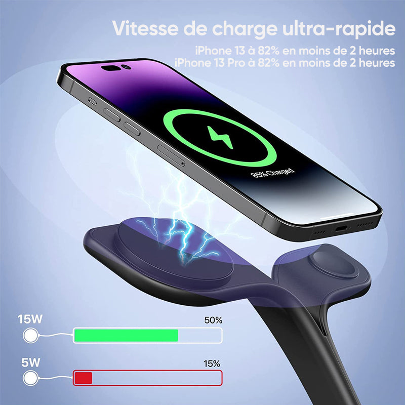 Chargeur sans fil magnétique 3 en 1