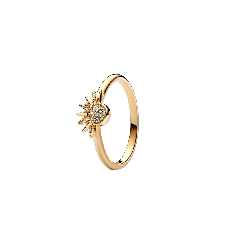Bague soleil et lune célestes