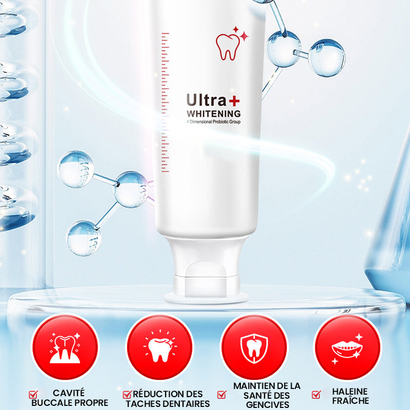 Dentifrice probiotique éclaircissant et enlevant les taches