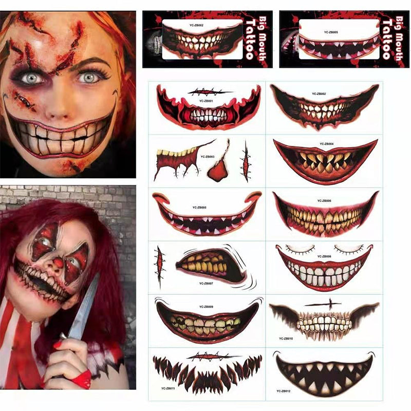 🎃Halloween tatouage temporaire maquillage farce🎃