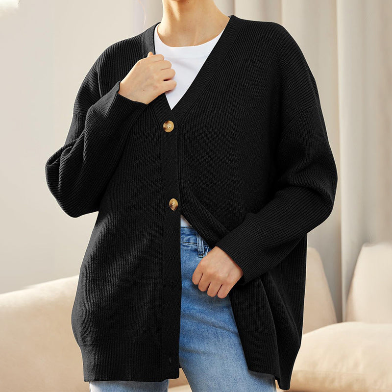 Pull Uni Col V En Maille