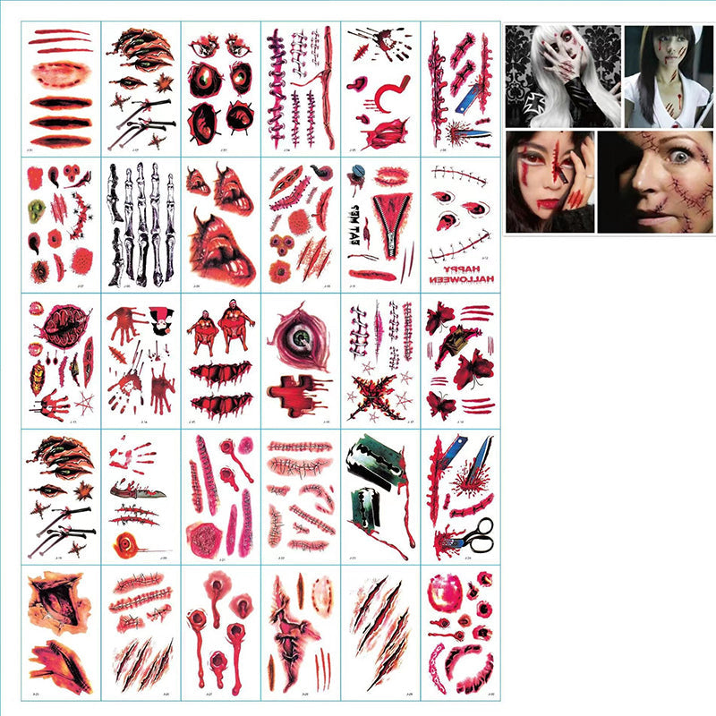 🎃Halloween tatouage temporaire maquillage farce🎃