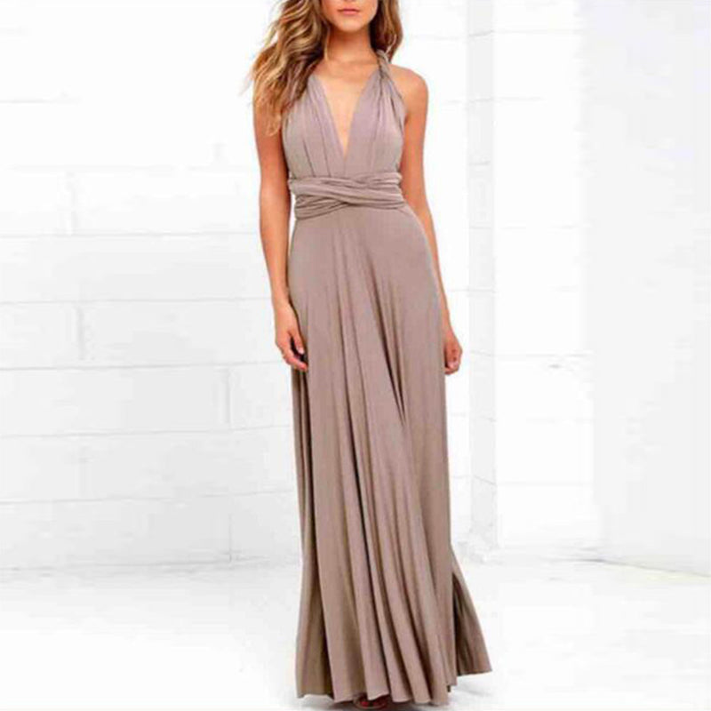 Robe dos nu croisé en corde
