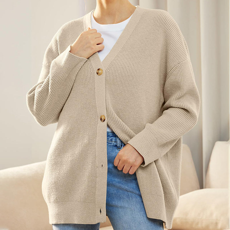 Pull Uni Col V En Maille