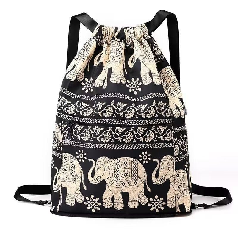 Sac à dos de sport pliable de grande capacité avec cordon de serrage