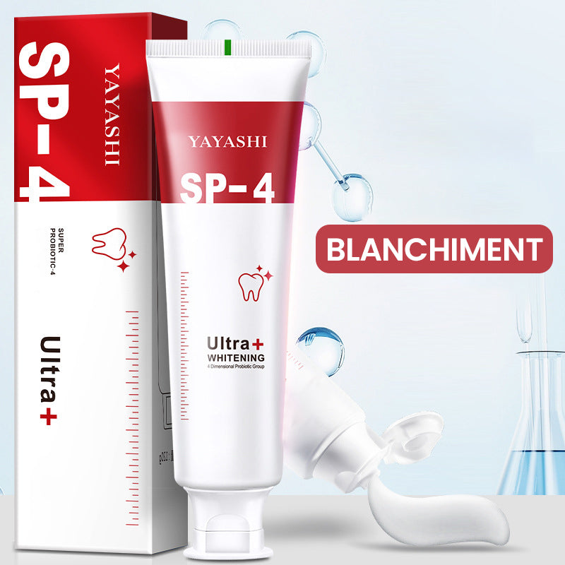Dentifrice probiotique éclaircissant et enlevant les taches