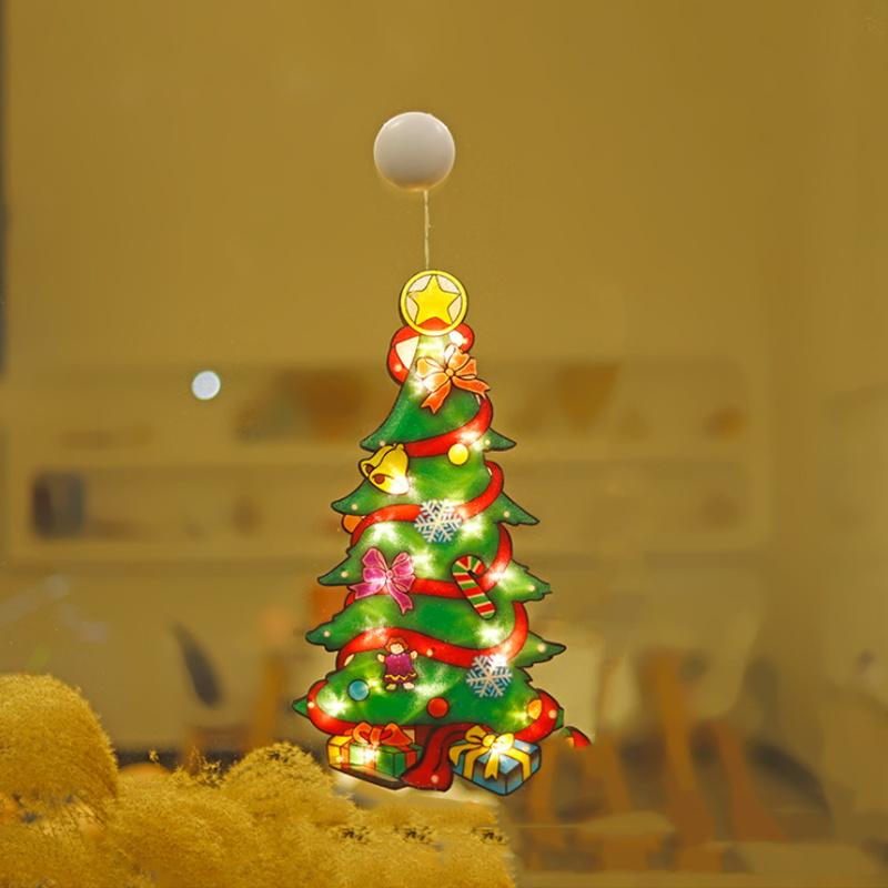 VENTE DE NOËL🎄Lumières Décoratives de Ventouse de Fenêtre de Noël