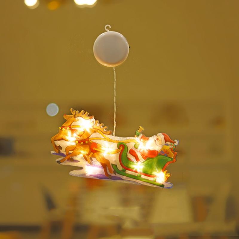 VENTE DE NOËL🎄Lumières Décoratives de Ventouse de Fenêtre de Noël