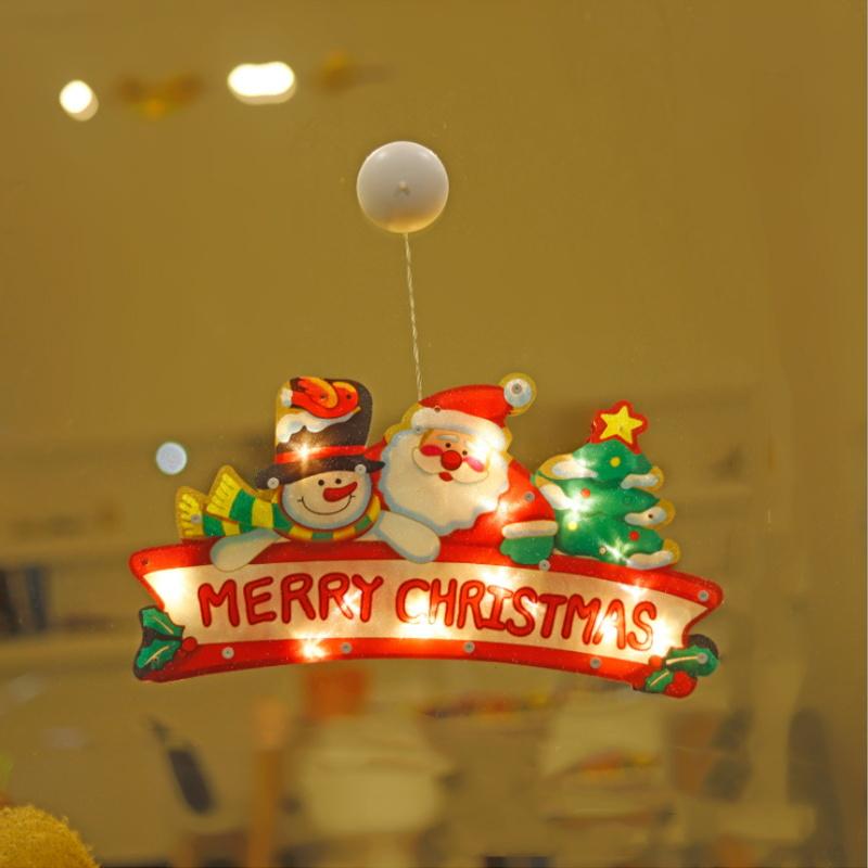 VENTE DE NOËL🎄Lumières Décoratives de Ventouse de Fenêtre de Noël