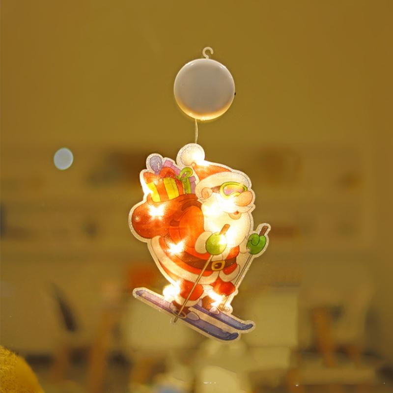 VENTE DE NOËL🎄Lumières Décoratives de Ventouse de Fenêtre de Noël