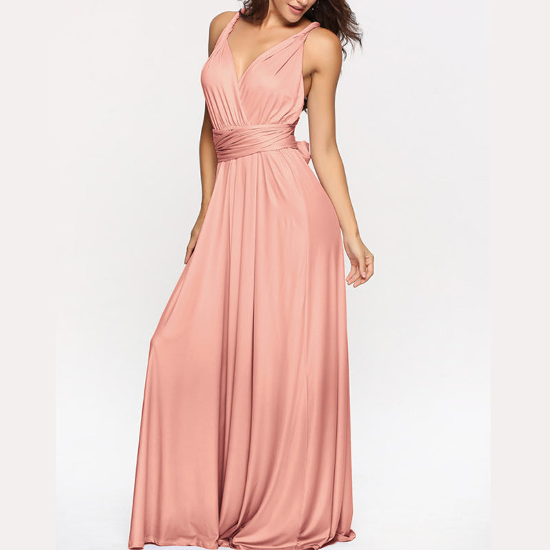 Robe dos nu croisé en corde