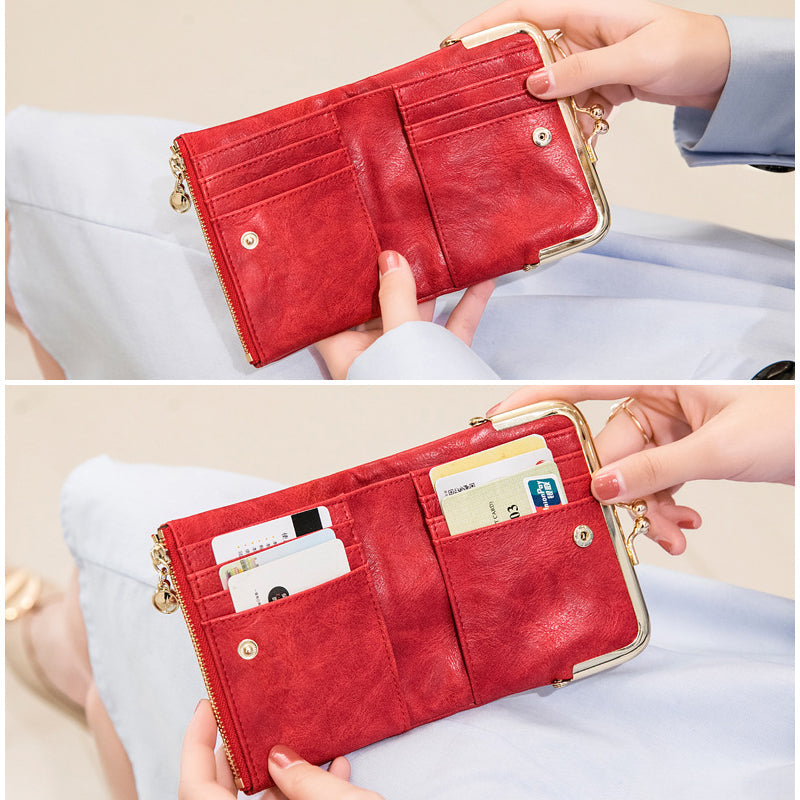 Mini porte-monnaie carré à la mode pour dames