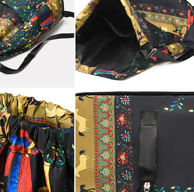 Sac à dos de sport pliable de grande capacité avec cordon de serrage