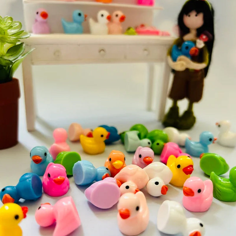 Petits canards en résine