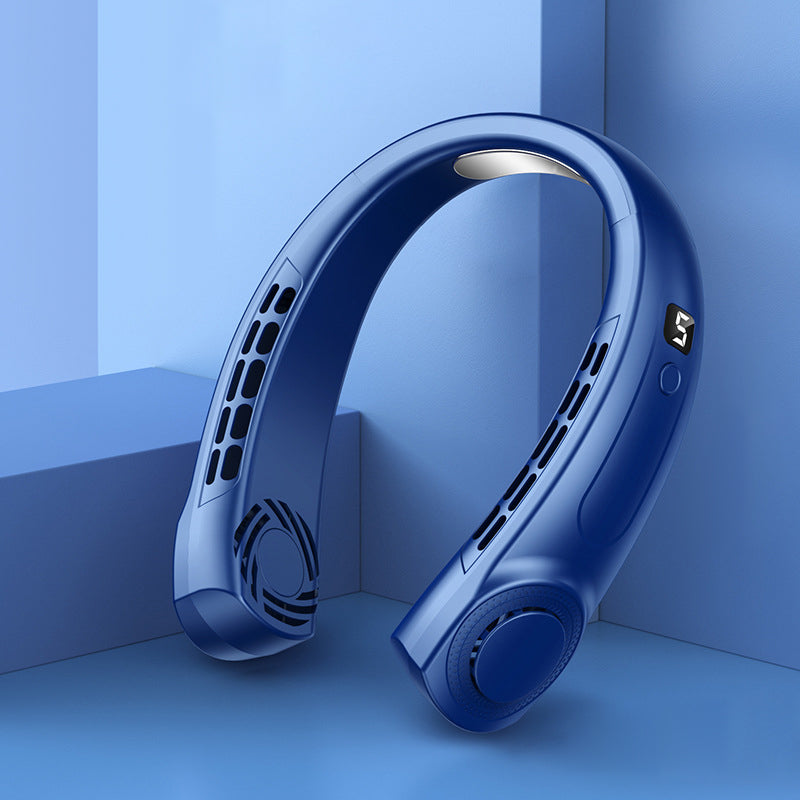 Ventilateur de cou suspendu portable avec lumières colorées