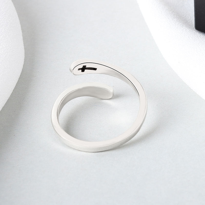 Bague de foi avec découpe de croix