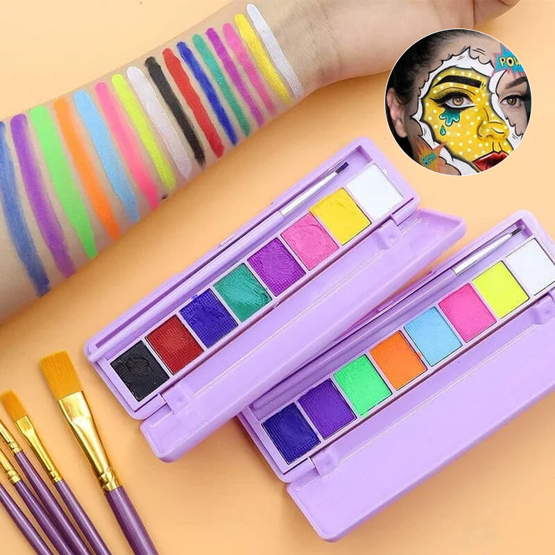 Palette de maquillage fluorescent soluble dans l'eau