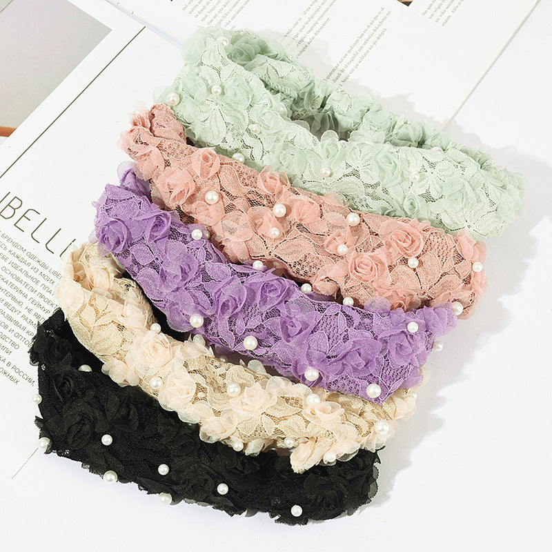 Bandeau élastique Bandana Tricoté En Perles Pour Femmes