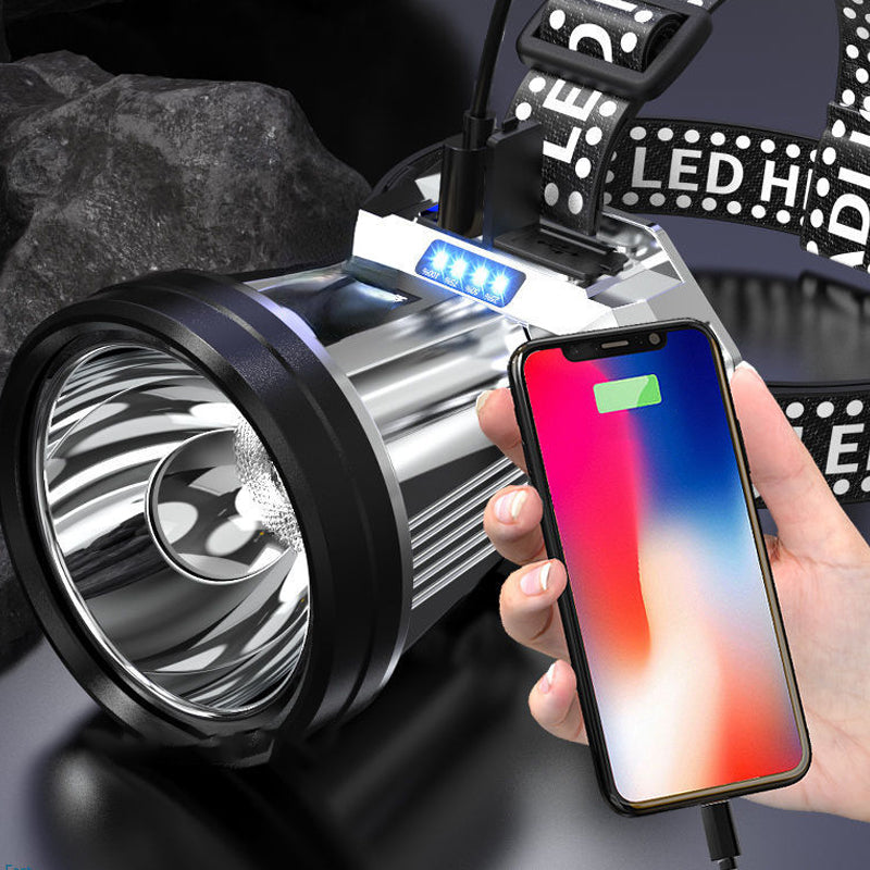 Lampe frontale rechargeable à haute puissance super lumineuse