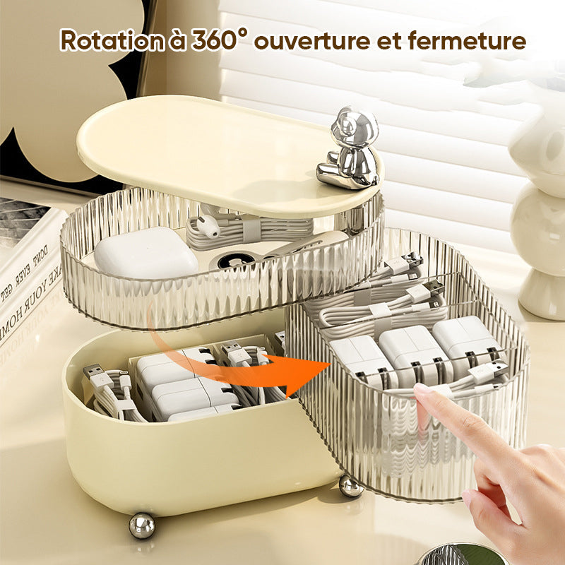 Organisateur de bureau rotatif à 360°
