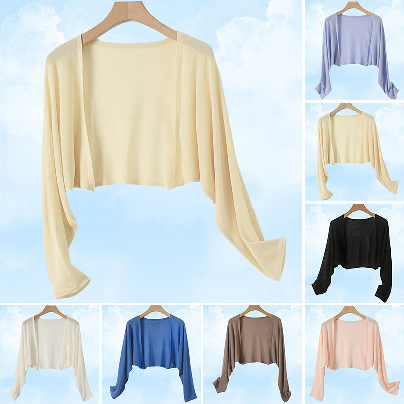 Cardigan en maille soleil pour rester au frais et au goût du jour
