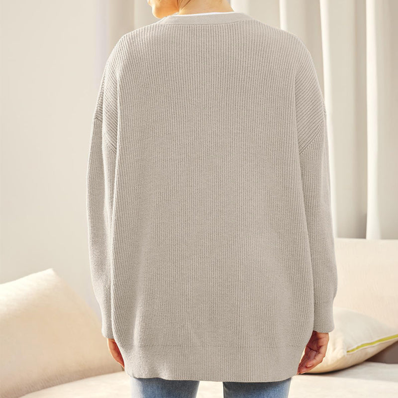 Pull Uni Col V En Maille
