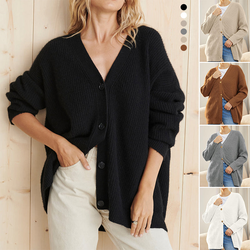Pull Uni Col V En Maille
