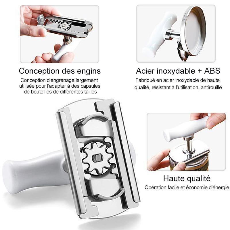😍Taille réglable en acier inoxydable Ouvre-bouteille