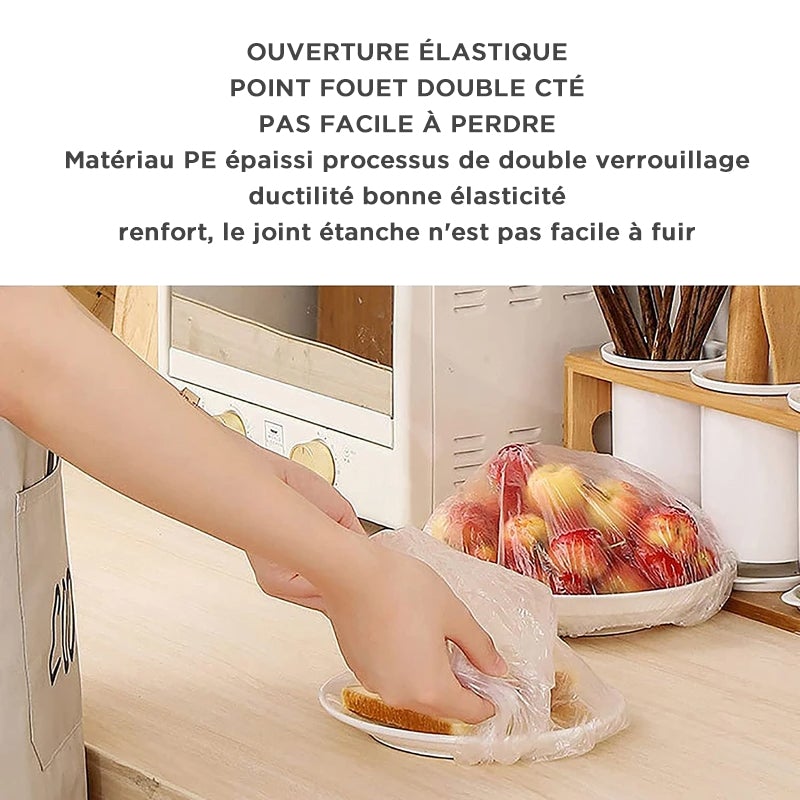 Couvertures Alimentaires Jetables Sacs de Conservation Frais (100PCS)