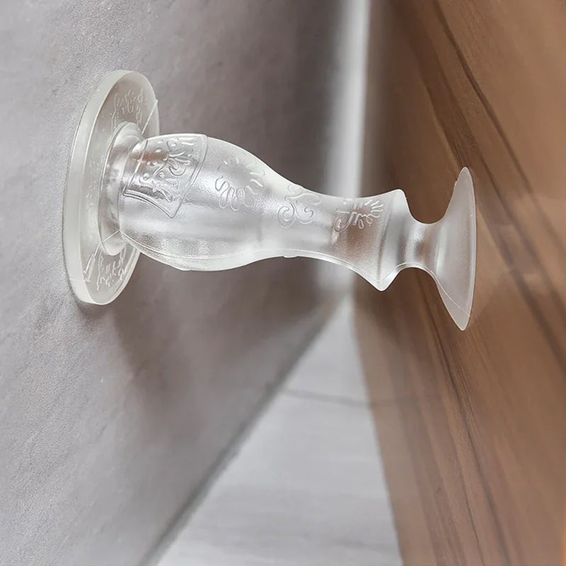 Arrêt de porte anti-collision en silicone transparent