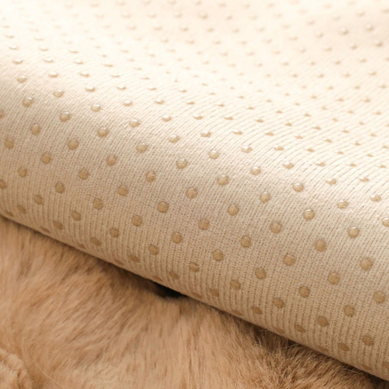 Housse de canapé antidérapante en peluche de couleur unie
