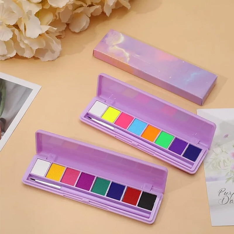 Palette de maquillage fluorescent soluble dans l'eau