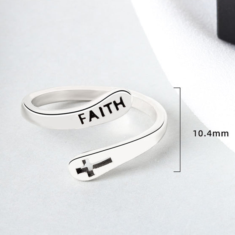Bague de foi avec découpe de croix