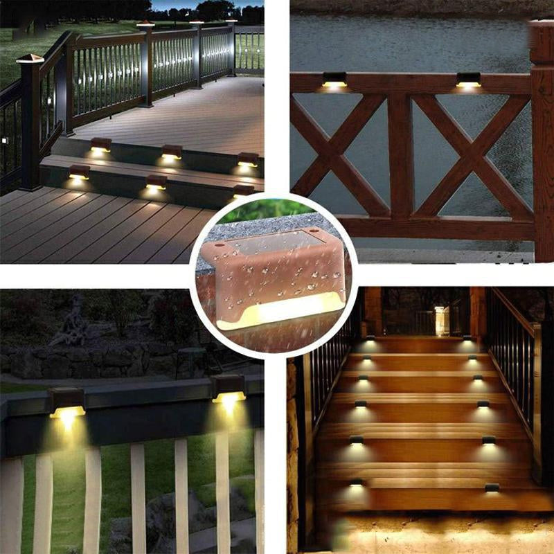 Lumières d'escalier extérieures solaires (4PCS)