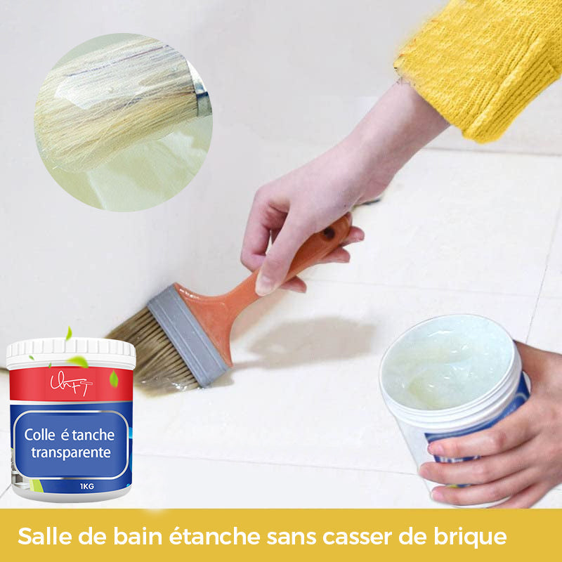 Colle étanche transparente