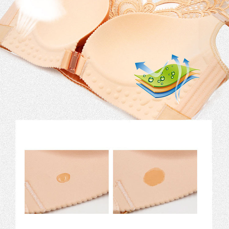 Soutien-Gorge Push-Up à Boucle Avant Sans Anneau En Acier