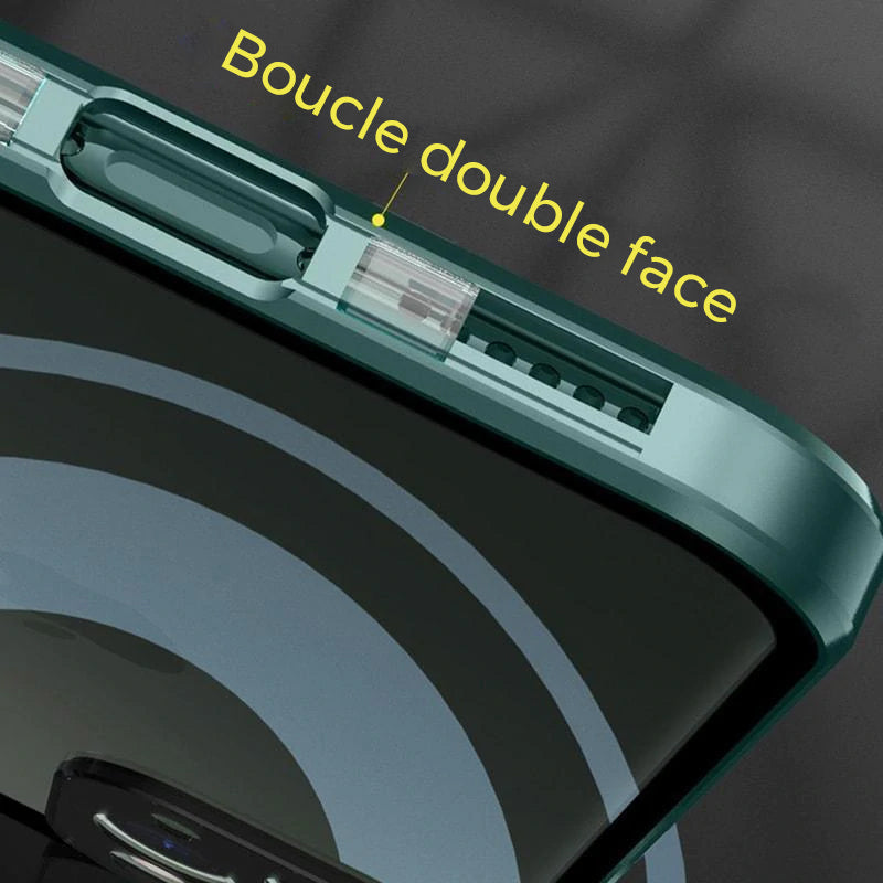 Coque iPhone avec boucle double face