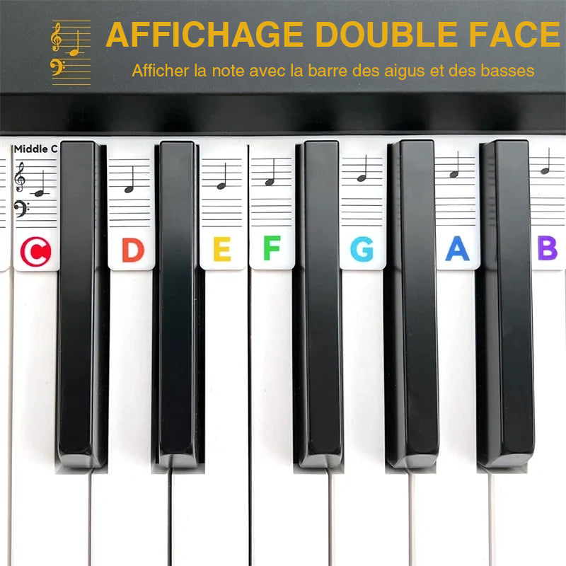 🎁Étiquettes Amovibles pour Partitions de Clavier de Piano