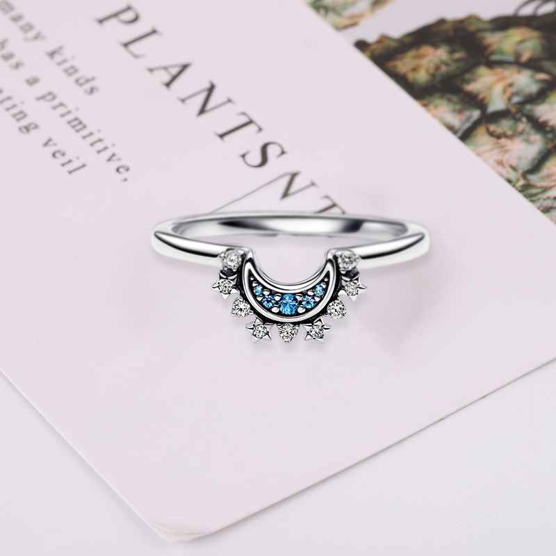 Bague soleil et lune célestes