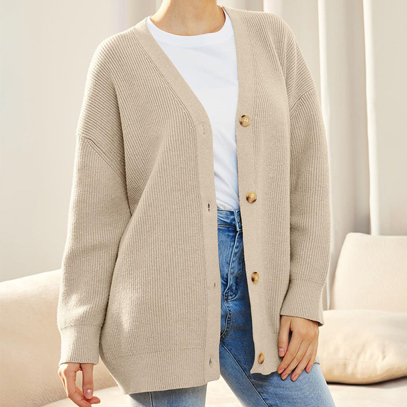 Pull Uni Col V En Maille