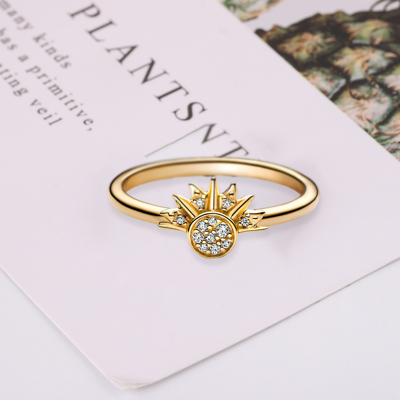 Bague soleil et lune célestes