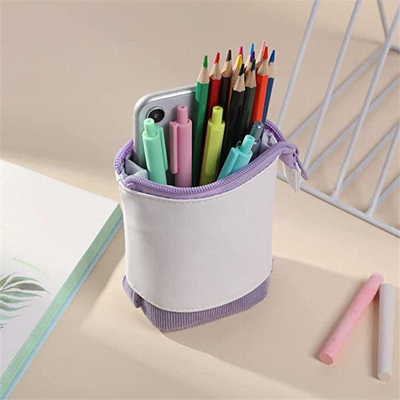 Trousse à crayons polyvalente en cordon