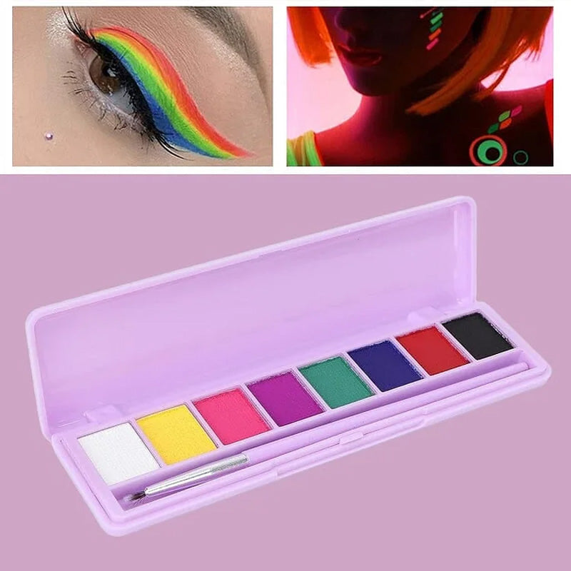 Palette de maquillage fluorescent soluble dans l'eau