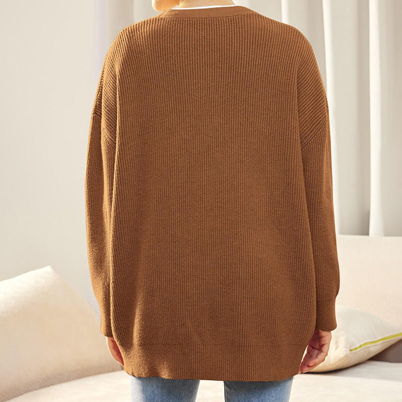 Pull Uni Col V En Maille