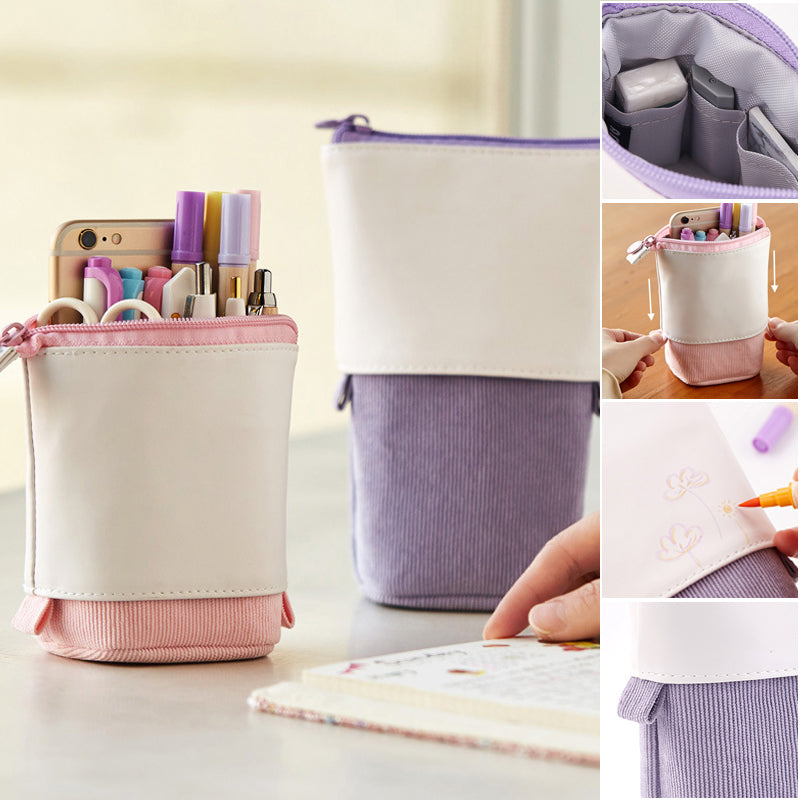 Trousse à crayons polyvalente en cordon